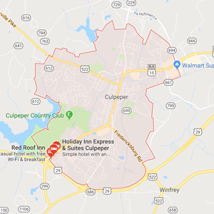 Map of Culpeper, VA